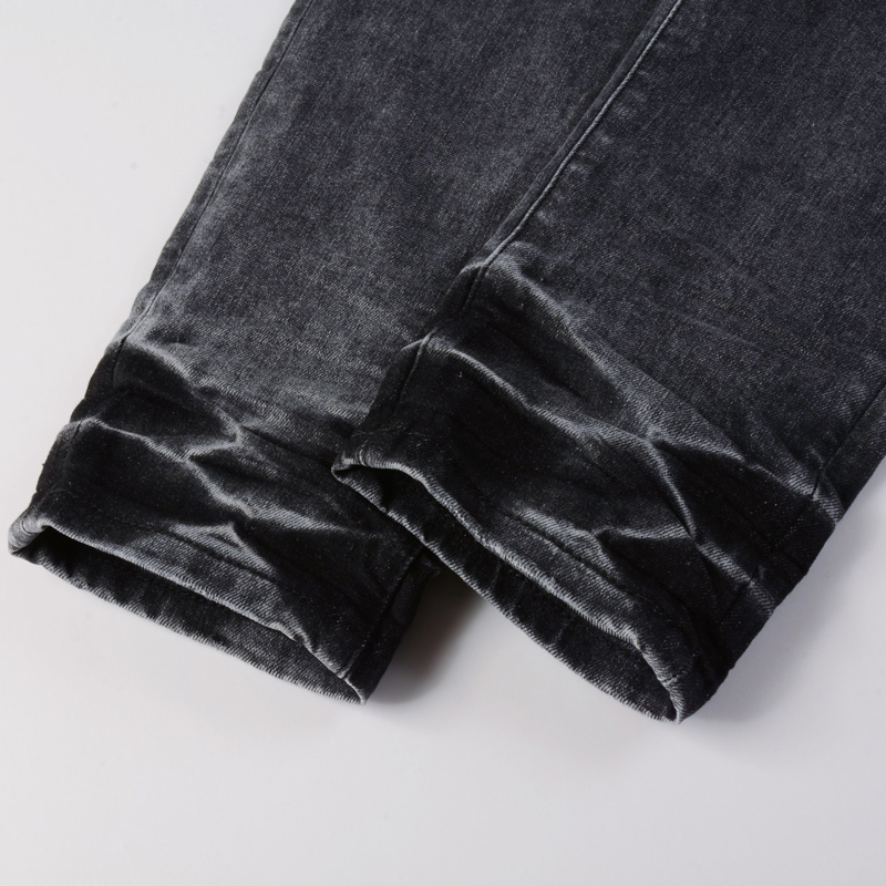 Men'S Fashion Grey Jeans - Мужские джинсы Y2K, облегающие, эластичные, в