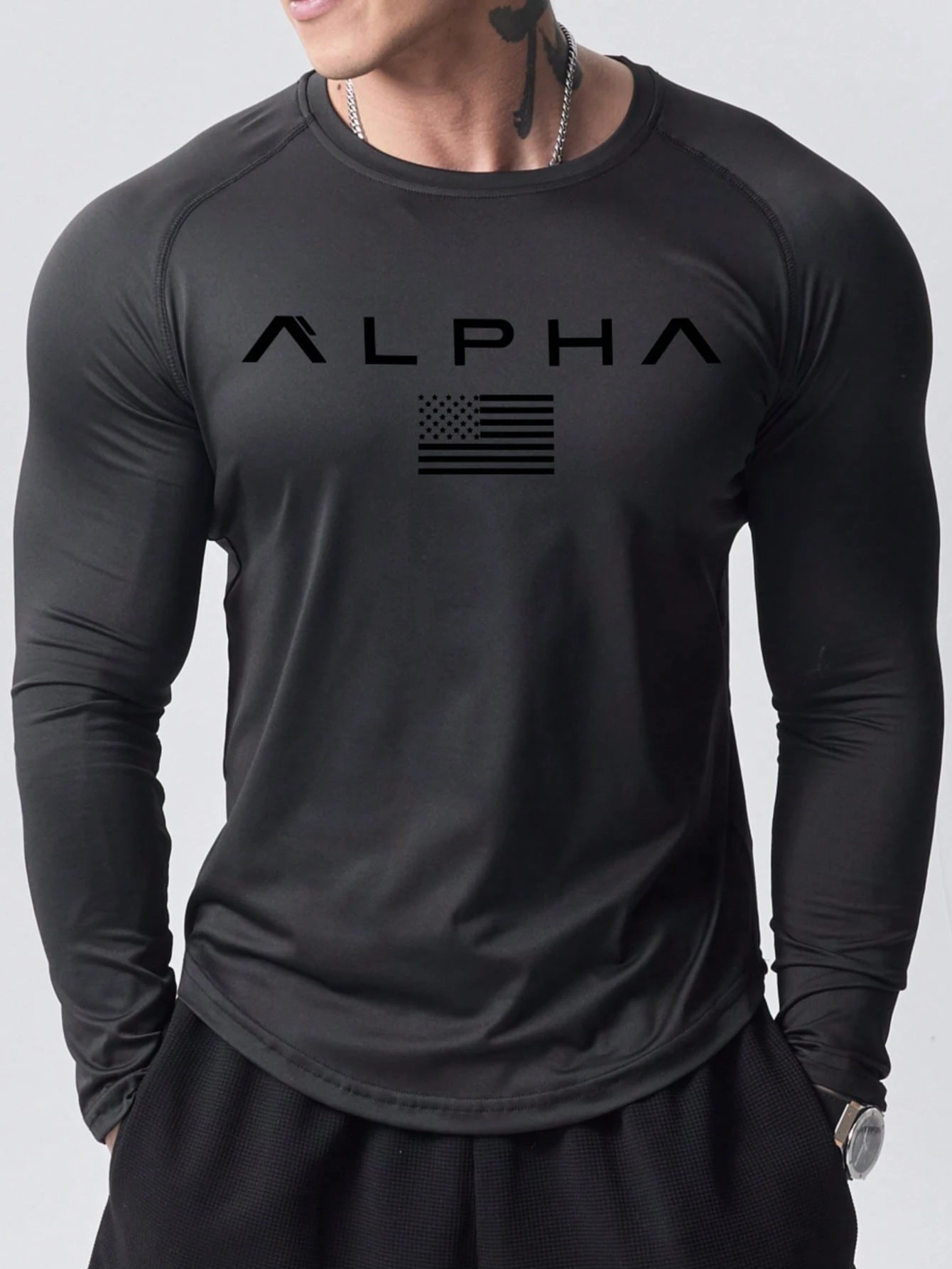 Mens Fashion Clothes - Новая мужская футболка с длинным рукавом