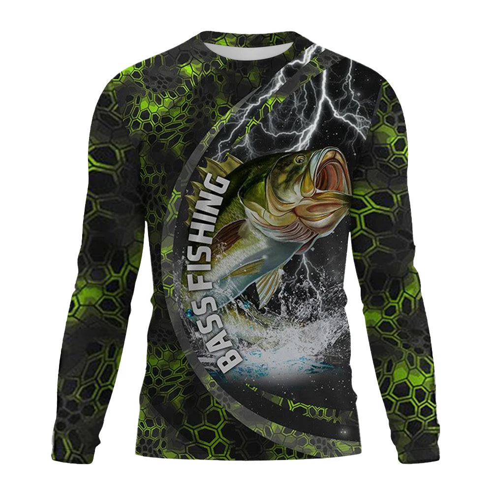 Mens Fashion Clothes - Мужские футболки, футболка для рыбалки, летняя