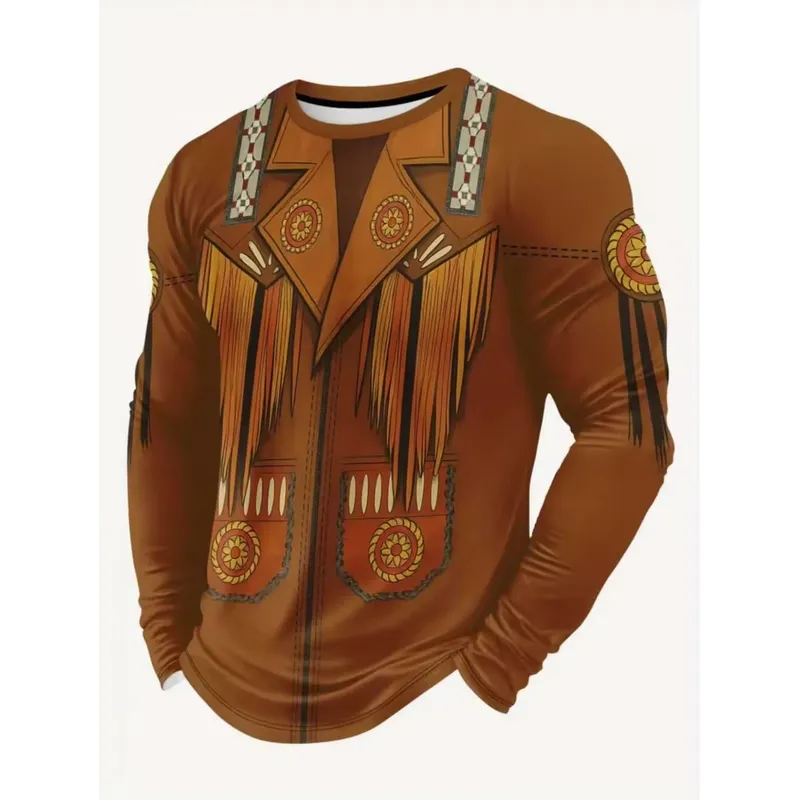 Men'S Fashion T Shirts - Мужская футболка с длинным рукавом, выполненная