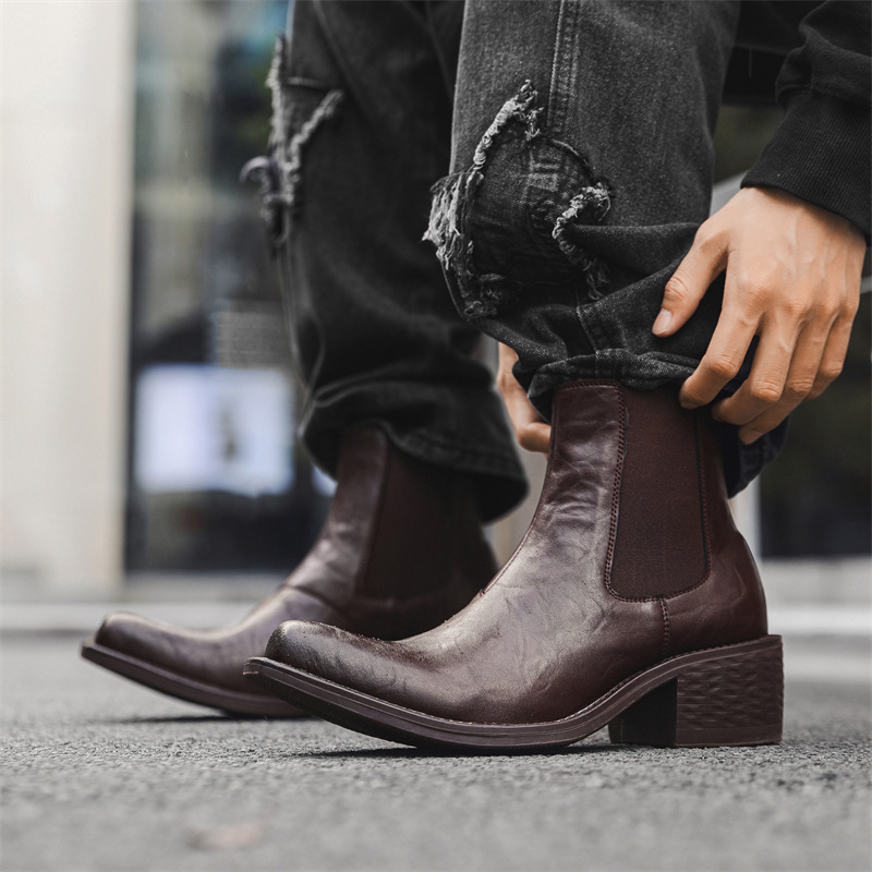 Men'S Fashion News - Мужские модные высокие ботинки «Челси» большого