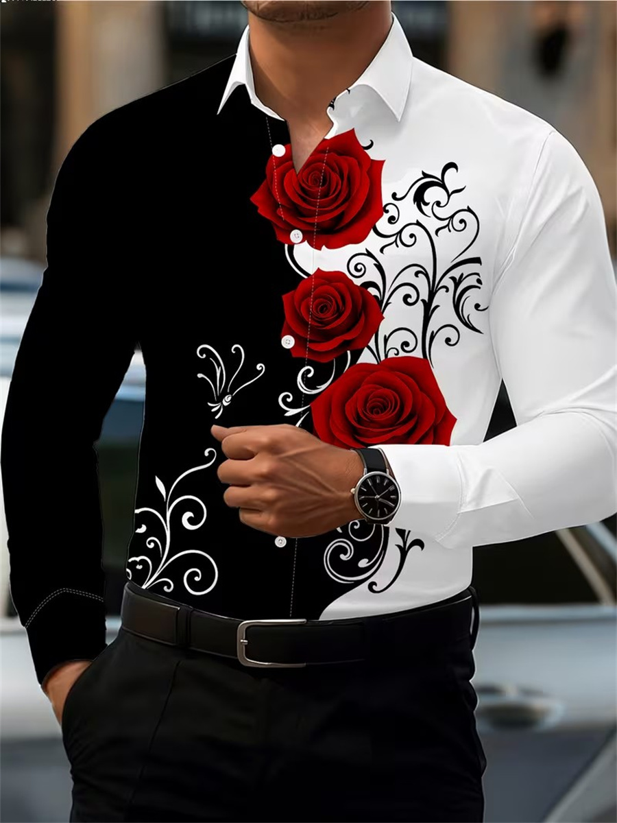 Mens Fashion Clothes - Мужская рубашка с длинным рукавом и