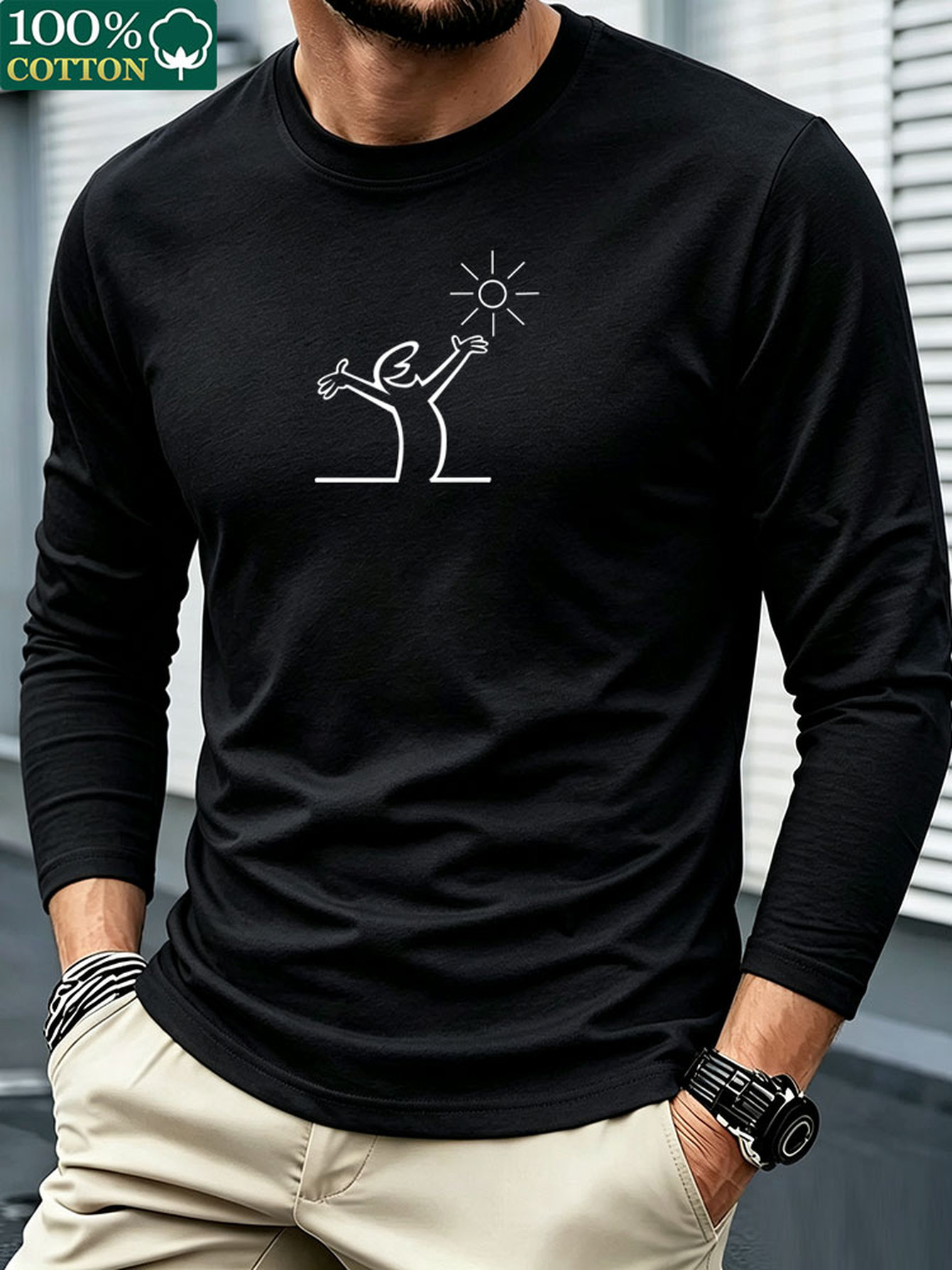 Мужская футболка с длинными ру – обзор и цена Mens Fashion Summer